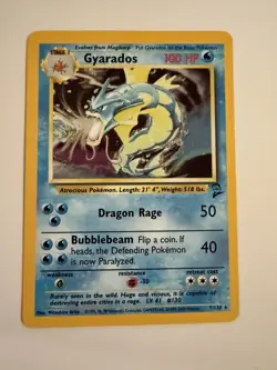 Pokemon Gyarados 100 HP Holo Rare Base Set 006/102 Dragon Rage Bubblebeam - Image 1