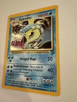 Pokemon Gyarados 100 HP Holo Rare Base Set 006/102 Dragon Rage Bubblebeam - Image 3