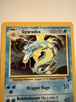 Pokemon Gyarados 100 HP Holo Rare Base Set 006/102 Dragon Rage Bubblebeam - Image 4