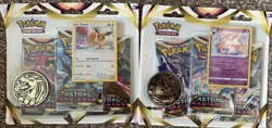 2 x Pokemon Astral Radiance Triple Blister Sylveon & Eevee - 6 Booster Packs New - Image 1