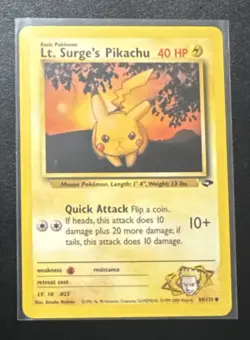 Lt. Surge's Pikachu #84 | Pokemon Gym Challenge | Ungraded | Near Mint - Image 1