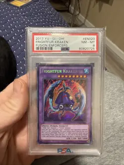 Yugioh PSA 8 NM-MT 2017 Frightfur Kraken FUEN-EN020 Secret Rare - Image 1