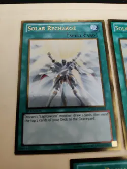 3x Yugioh! Solar Recharge PGLD-EN046 Gold Rare 1st Ed NM - Image 2