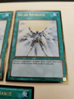 3x Yugioh! Solar Recharge PGLD-EN046 Gold Rare 1st Ed NM - Image 3