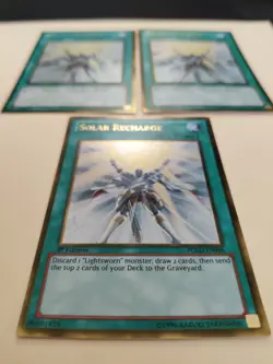 3x Yugioh! Solar Recharge PGLD-EN046 Gold Rare 1st Ed NM - Image 4