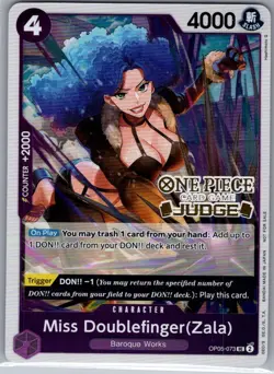 Miss Doublefinger(Zala) (Judge Pack Vol. 3) OP05-073 - One Piece Card - NM - Image 1