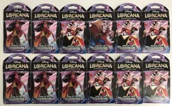 Disney Lorcana Rise of the Floodborn Sleeved Booster Pack Lot Of 12 NEW Sealed - Image 1