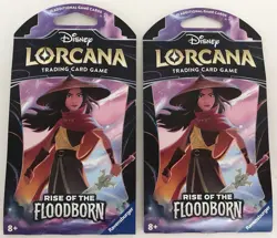 Disney Lorcana Rise of the Floodborn Sleeved Booster Pack Lot Of 12 NEW Sealed - Image 2