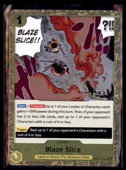 One Piece Blaze Slice OP07-116 500 Years in The Future 3 card lot - Image 1