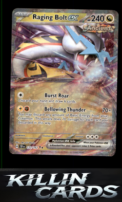 Raging Bolt ex - 123/162 123/162 Pokemon Double Rare SV05: Temporal Forces Card - Image 1