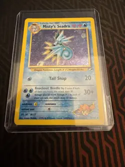 Pokemon TCG Misty's Seadra Holo Rare Card 9/132 1999-2000 Pokemon Gym Heroes - Image 1
