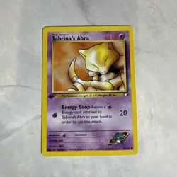 Pokemon Gym Heroes 91/132 Sabrina's Abra 1st Edition Pokemon Card - Image 1