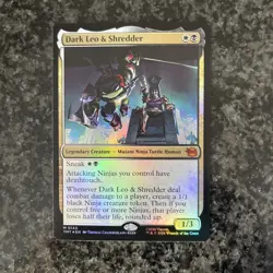 Dark Leo & Shredder #142 (Foil) (NM) TMT Magic MTG - Image 1