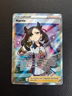 Pokemon TCG - Marnie SWSH121 Sword & Shield Black Star Promo Full Art Holo - Image 1