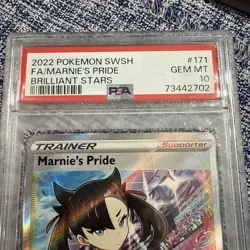 Marnie's Pride 2022 Pokemon Sword Shield Full Art Brilliant Stars PSA 10 171/172 - Image 2