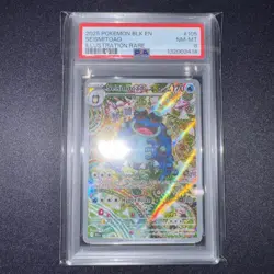 Seismitoad 105 Illustration Rare Pokemon Black Bolt PSA 8 - Image 1