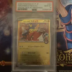 Pokemon Pikachu Holo Promo Hiroshima's Pikachu SV-P 281 PSA 10 Japanese 2025 - Image 2