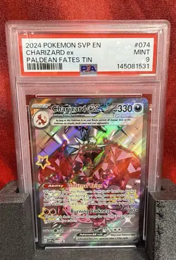 2024 Pokemon SVP #074 Charizard ex Paldean Fates Promo PSA 9 - Image 1