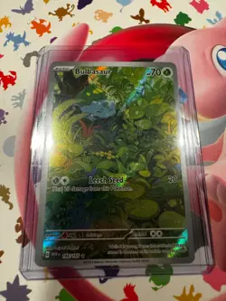 Pokemon TCG Bulbasaur 166/165 Scarlet & Violet 151 Illustration Rare NM English - Image 1