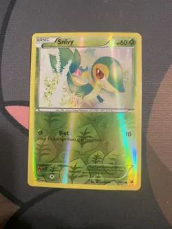 Pokemon TCG Snivy 5/124 Sun Moon Fates Collide Reverse Holo LP - Image 2