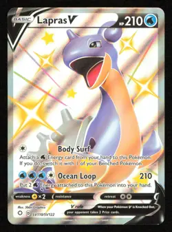 Lapras V SV110/SV122 Shining Fates: Shiny Vault Holo Pokemon NM - Image 1