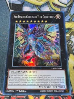 CARTE Yu Gi Oh NEO DRAGON CIPHER AUX YEUX GALACTIQUES RATE-FR049 1ere edition - Image 1