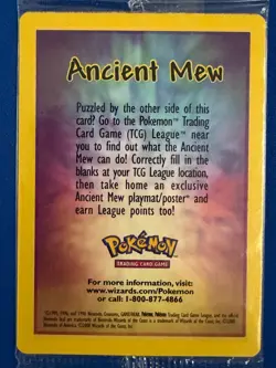 Ancient Mew Pokemon Mint Factory Sealed Pack Double Holo 2000 Movie Promo Card - Image 3