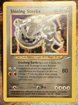 ✨Shining ⚙ Steelix ⚙ - 112/105 - Pokemon Neo Destiny Holo Rare Card✨ - Image 1