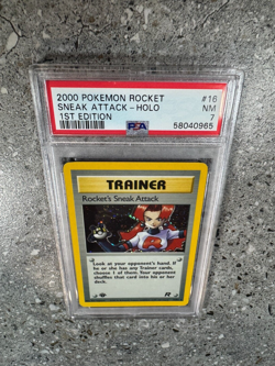 Pokemon TCG Cards 1st Edition Rocket's Sneak Attack 16/82 Holo Rare PSA 7 NM - Image 5
