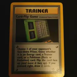 Card-Flip Game 92/111 Trainer Pokemon Card 1999 Uncommon - Image 1