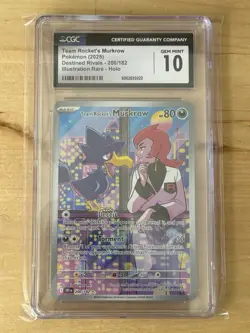 CGC 10 Team Rocket's Murkrow 200/182 Destined Rivals Holo Pokemon TCG - Image 1