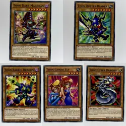 Yu-Gi-Oh! Toon Bundle x5 LDS1 - Dark Magician, Cyber Dragon etc - Near Mint - Image 1
