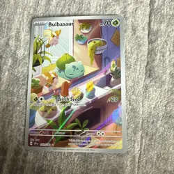 Pokemon TCG Bulbasaur Stellar Crown Illustration Holo Card 143/142 - Image 1