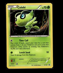 Celebi XY187 Holo Black Star Promo Pokemon Card VLP-NM - Image 1