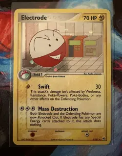 ELECTRODE 5/101 EX Hidden Legends HOLO SWIRL rare Pokemon TCG card NM+ CLEAN! - Image 1