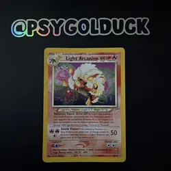 2002 Neo Destiny Light Arcanine Holo #12/105 Rare Foil Pokemon Card - Image 1