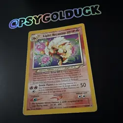 2002 Neo Destiny Light Arcanine Holo #12/105 Rare Foil Pokemon Card - Image 3