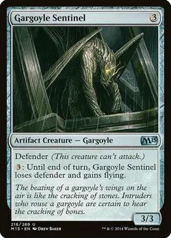 X 1 Gargoyle Sentinel NM-M M15 216 MTG Magic The Gathering - Image 1