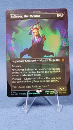 Splinter, the Mentor Borderless FOIL 3 MTG Teenage Mutant Ninja Turtles TMC NM - Image 2