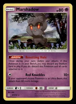 Marshadow 81/214 Rare Unbroken Bonds Holo Pokemon NM - Image 1