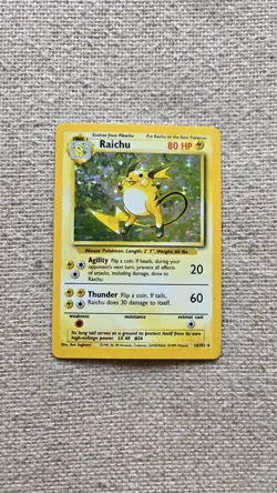 Raichu 14/102 Holo Base Set Pokemon Tcg 1999 [MP] - Image 1