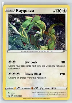 Pokemon SWSH: Sword & Shield Promo Cards #SWSH029 Rayquaza Holo NM - Image 1