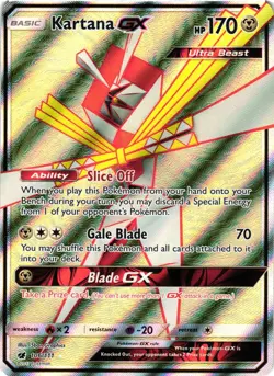 Pokemon TCG Kartana GX Holo Full Art Rare Card Crimson Invasion 106/111 LP - Image 1