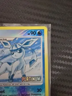 Glaceon 20/100 Majestic Dawn Reverse Holo Platinum Stamped Burger King Promo LP - Image 4
