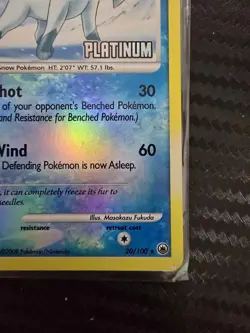 Glaceon 20/100 Majestic Dawn Reverse Holo Platinum Stamped Burger King Promo LP - Image 5