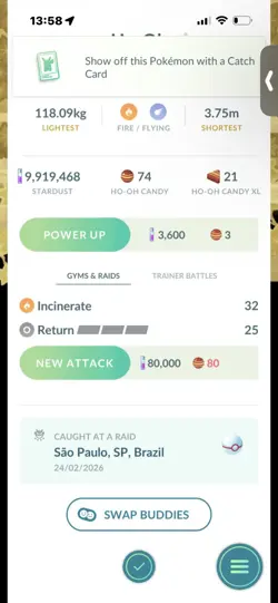 Pokemon Go Shiny Legendary Ho-Oh ( Purifed ) ( Background) - Image 2