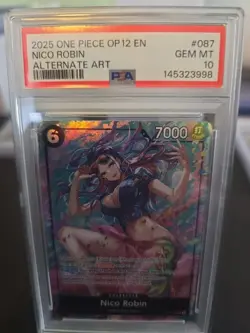 One Piece 2025 OP12-087 Legacy Of The Master Nico Robin Alt Art PSA 10 - Image 3