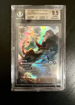 Disney Lorcana Fabled - Scar Finally King (Enchanted) 239/204 BGS 9.5 GEM MINT - Image 1