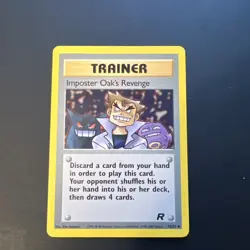 Imposter Oak's Revenge 76/82 Uncommon Team Rocket Set Trainer Pokemon Card - Image 1
