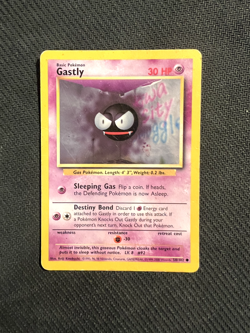 Pokemon Base Set 4th Print Card Gastly 50/102 1999-2000 MP - Image 1